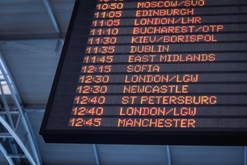 image of flight schedule