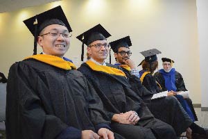 Graduates waiting for their diplomas