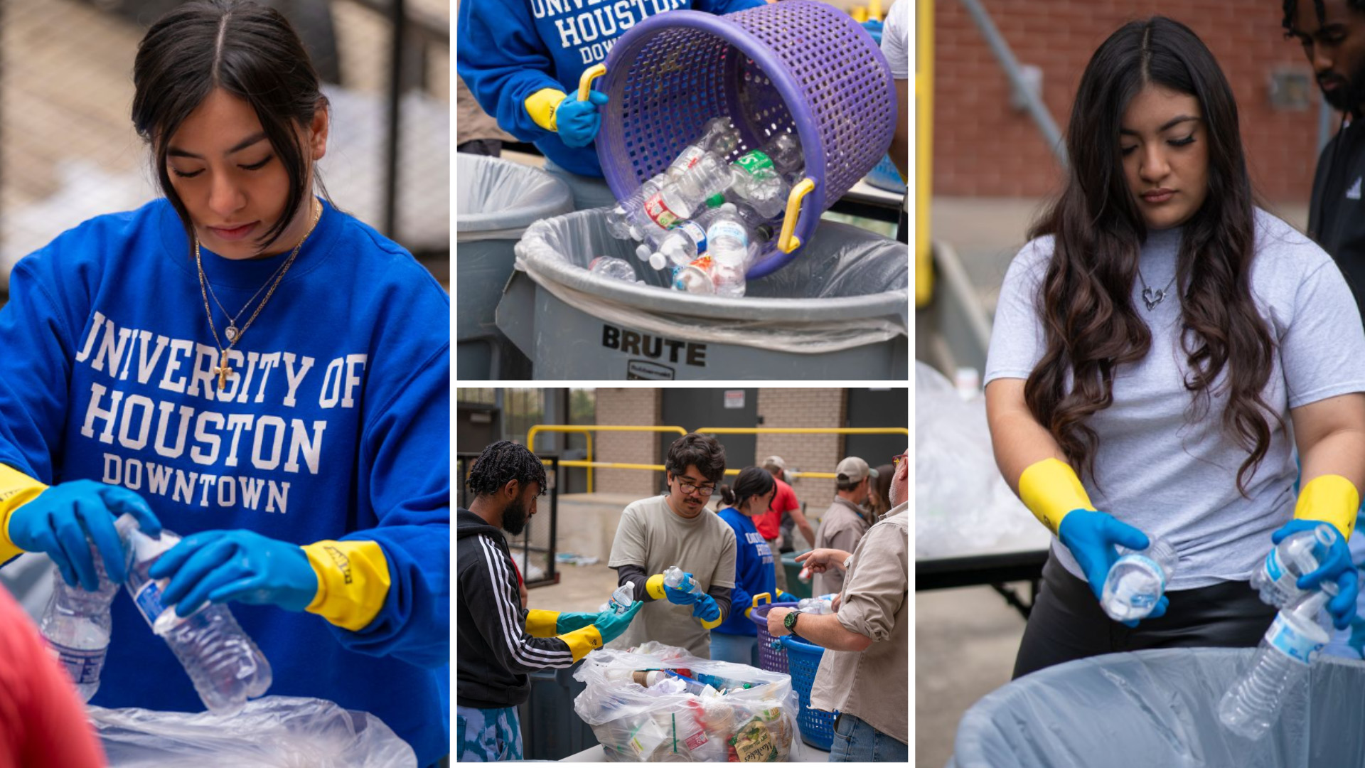 students recycling