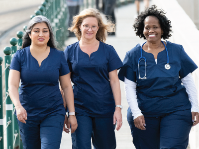 Nurses walking