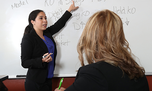 instructor at the board