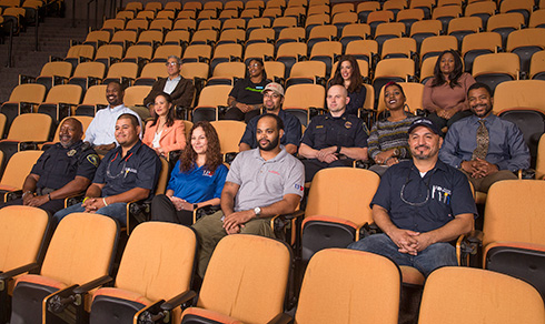 audience in the auditorium