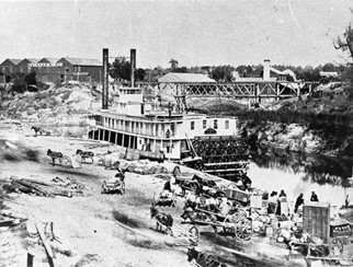 St. Claire Paddleboat (Allen Warehouses where the current One Main Building and Jesse Jones building are located) 