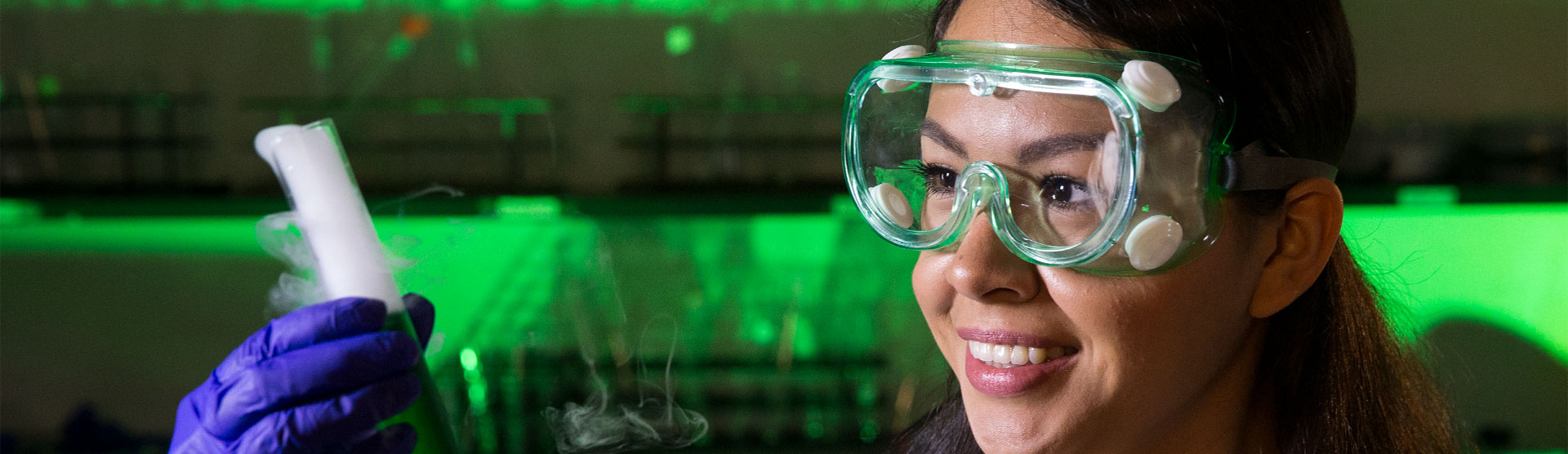 Woman experimenting in a Science Lab