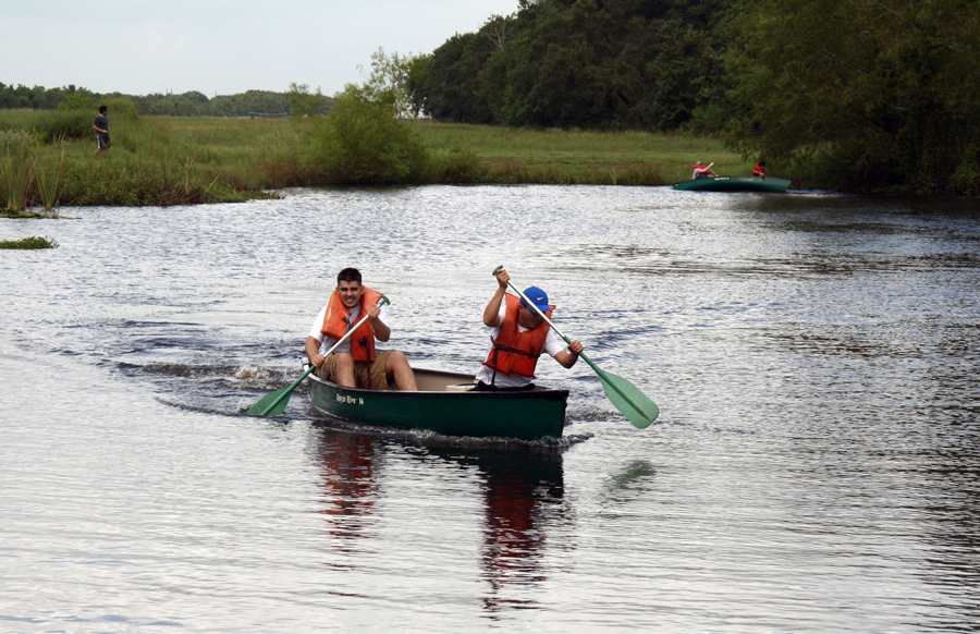 Fiel trip student on a boat