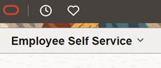 Employee self service drop down menu button.