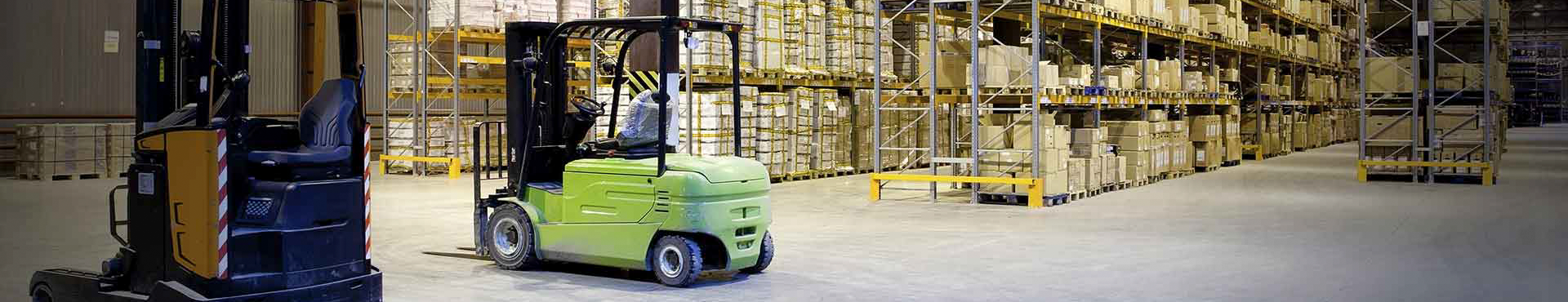 forklift in warehouse